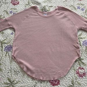 Aritizia waffle knit long sleeve top